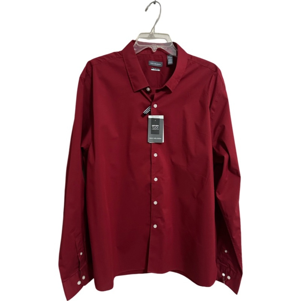 Van Heusen Men's Slim Fit Never Tuck Shirt